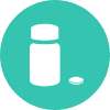 Pill bottle with pill icon