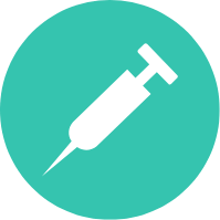 Syringe in circle