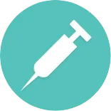 Syringe in circle