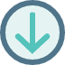 Down pointing arrow icon
