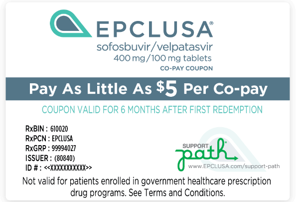 EPCLUSA $5 Co-pay Coupon